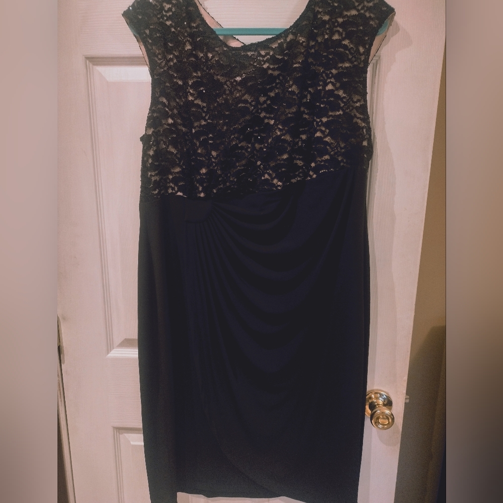 Connected woman black and sheer dress size 18w